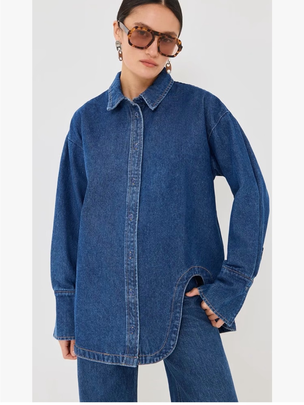 Lioness Off Duty Relaxed Denim Shirt